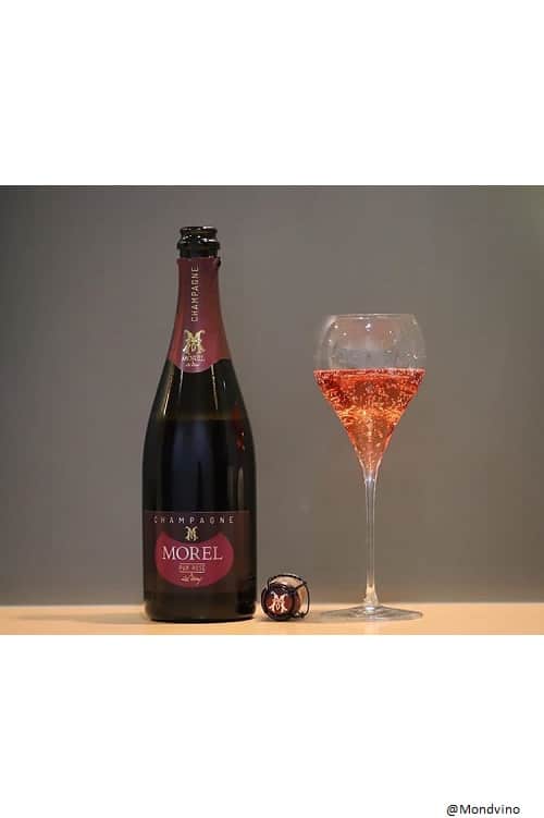 Champagne-pur-rose-web@Mondvino Champagne Pur Rosé Morel Verre